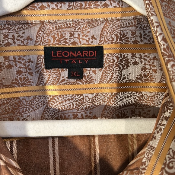 LEONARDY ITALY| Men's  SHIRT BUTTON DOWN size 3XL - Picture 4 of 6